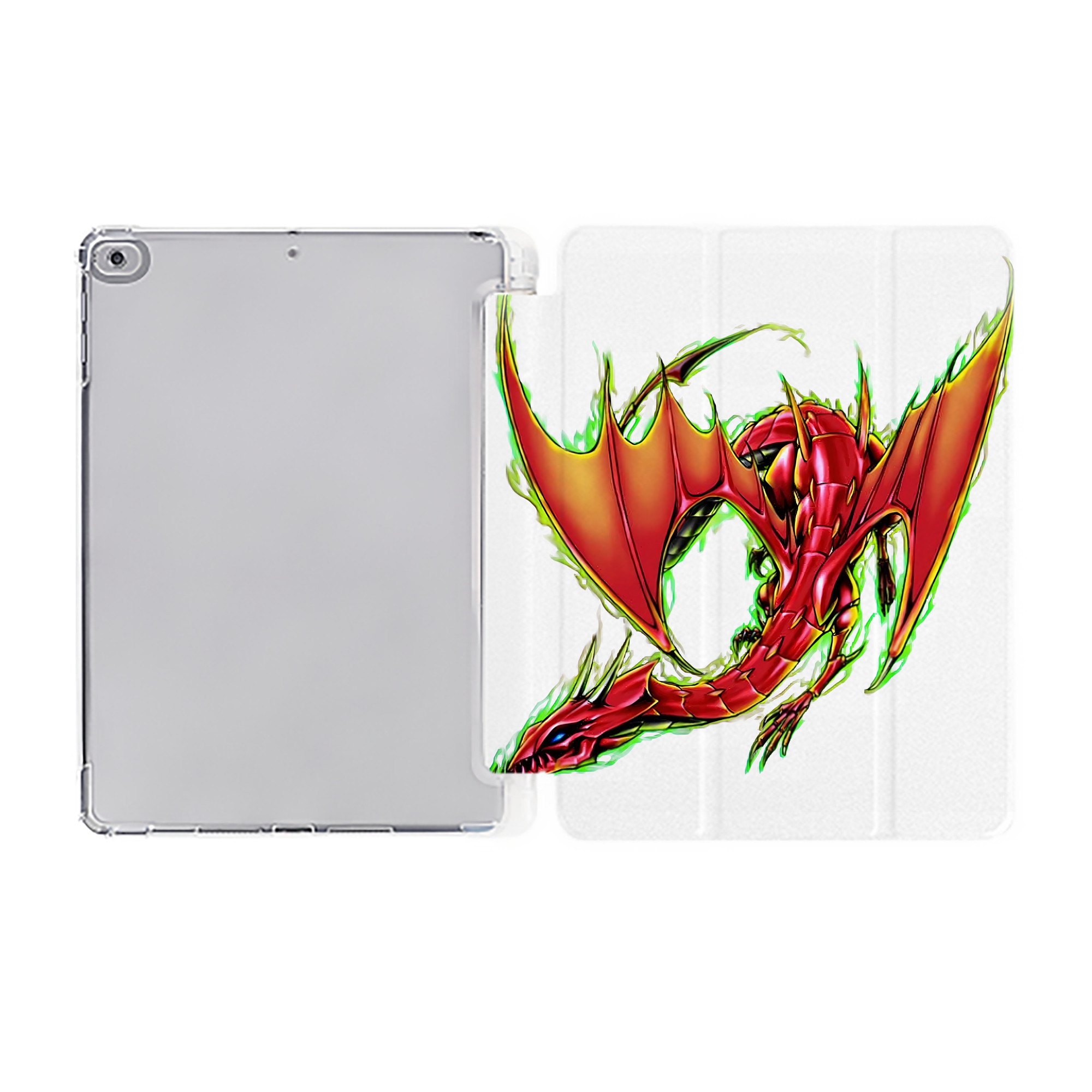 （画像用） 遊☆戯☆王 Yu-Gi-Oh! IPad ケース ペン収納付き 三つ折りスタンド PUレザー×シリコン 対応機種9.5/10.5/10.9インチ